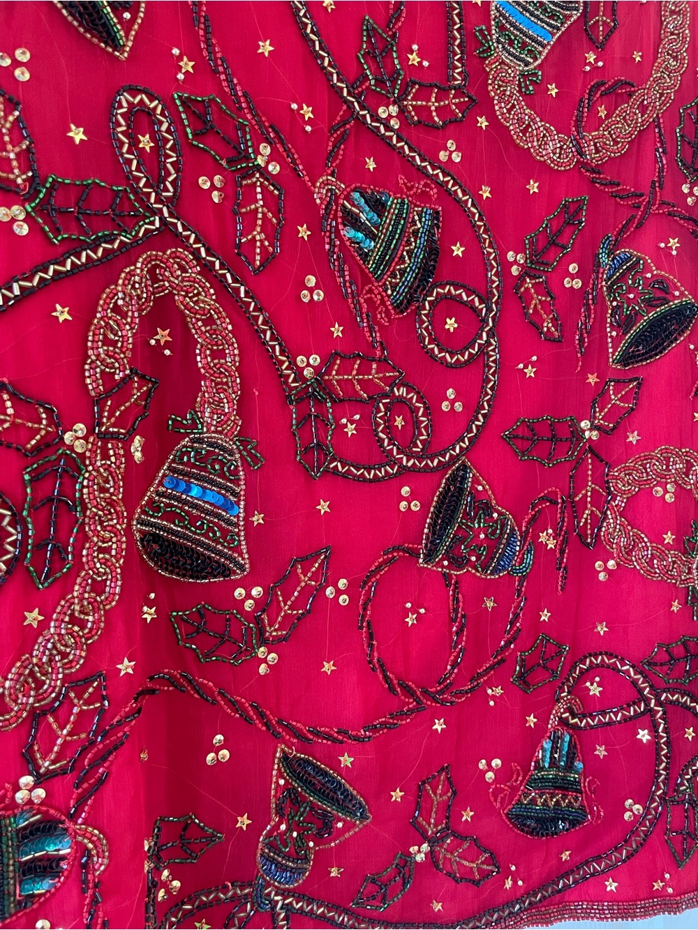 Vintage Scala 100% Silk Beaded Sequin Christmas Holiday Evening Jacket Size S - Picture 8 of 17